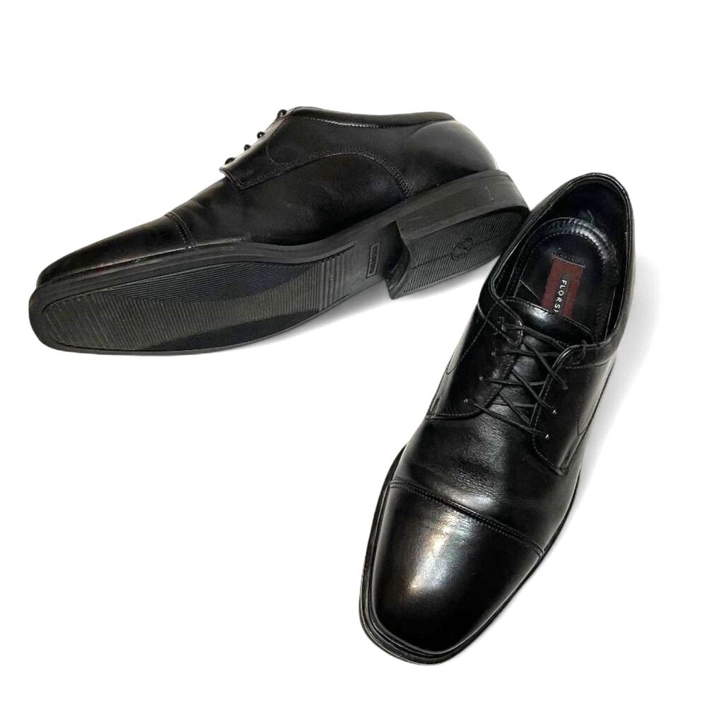 FLORSHEIM Men's Black Leather Cap Toe Oxford, Size 12D - Picture 2 of 10